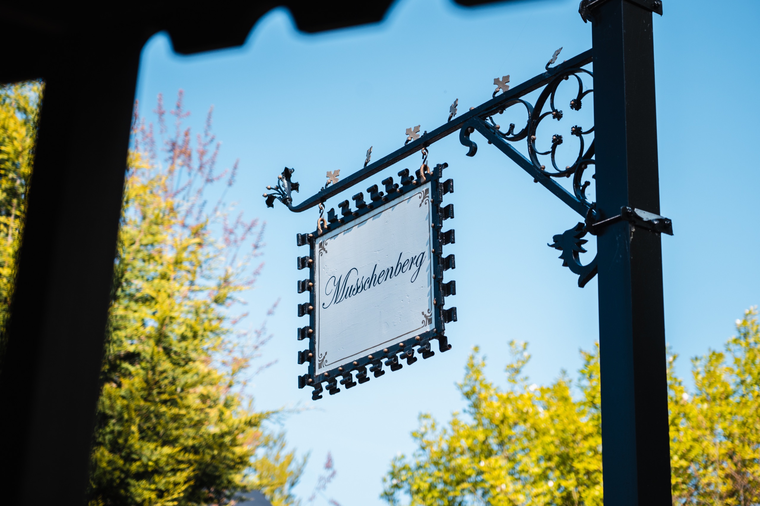 De historische gevel van De Musschenberg, ooit herberg en hotel-restaurant