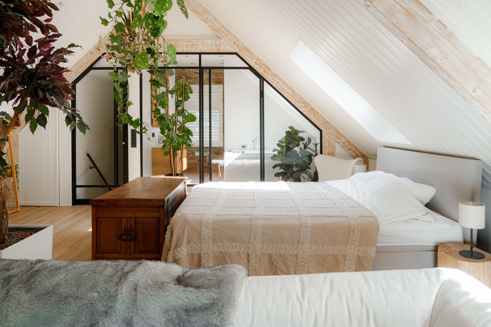 Slaapkamer onder het dak